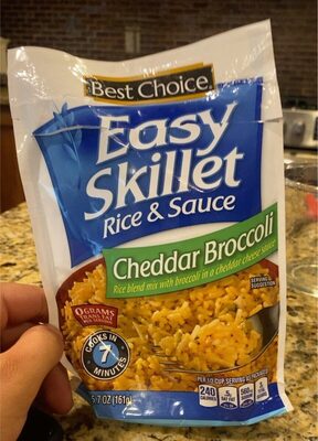 Rice Blend Mix With Broccoli In A Cheddar Cheese Sauce, Cheddar Broccoli