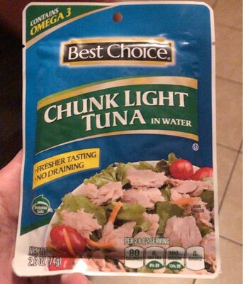 Chunk Light Wild Caught Tuna In Water, Chunk Light In Water