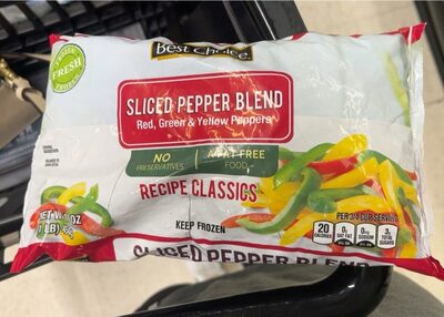 Sliced Pepper Blend Red, Green & Yellow Peppers, Sliced Pepper Blend