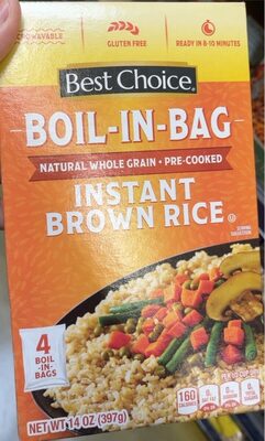 Brown Boil-In-Bag Instant Rice, Brown