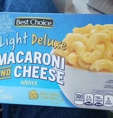 Light Deluxe Macaroni And Cheese Dinner, Light Deluxe