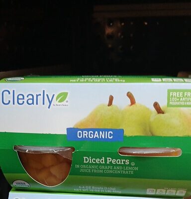 Organic Diced Pears