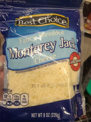 Monterey Jack Fancy Shredded Cheese, Monterey Jack