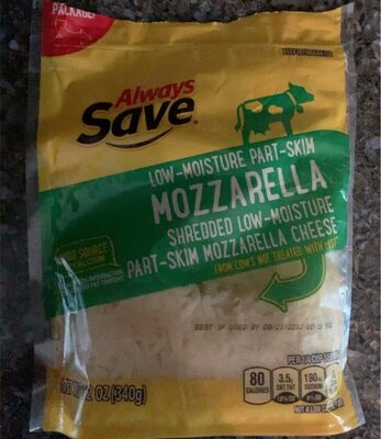 Shredded Low-Moisture Part-Skim Mozzarella Cheese, Mozzarella