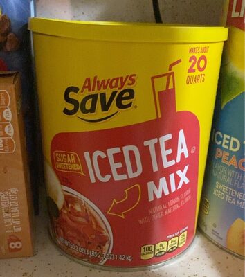 Lemon Sugar Sweetened Iced Tea Mix, Lemon