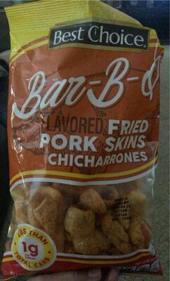 Bar-B-Q Flavored Fried Pork Skins Chicharrones, Bar-B-Q