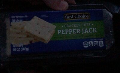 Pepper Jack Monterey Jack Cracker Cut Cheese With Jalapeno Peppers, Pepper Jack