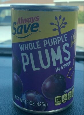 Whole Purple Plums In Syrup, Whole Purple Plums