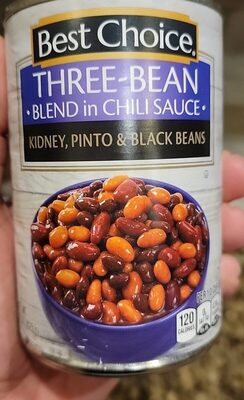 Three Bean Blend Kidney Beans, Pinto Beans And Black Beans In Chili Sauce, Three Bean Blend In Chili Sauce