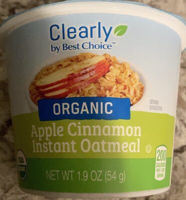 Apple Cinnamon Organic Instant Oatmeal, Apple Cinnamon