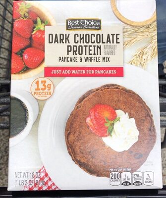 Dark Chocolate Flavored Protein Pancake & Waffle Mix, Dark Chocolate