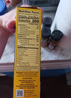 Enriched Macaroni Product, Elbow Macaroni