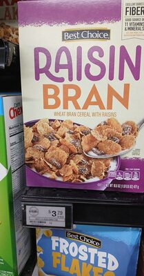 Raisin Bran Wheat Bran Cereal With Raisins, Raisin Bran