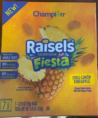Chili Limon Pineapple Flavored Fiesta Golden Raisin, Chili Limon Pineapple