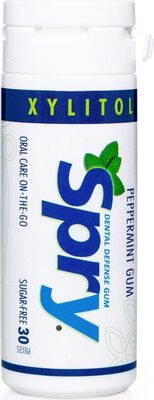 Natural Peppermint Xylitol Sweetened Gum, Sugar-Free