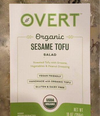 Sesame Tofu Organic Roasted Tofu With Greens, Vegetables & Peanut Dressing Salad, Sesame Tofu