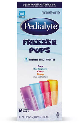 Freezer Pops Electrolyte Solution, Grape; Blue Raspberry; Cherry; Orange