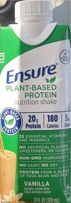 Vanilla Plant-Based Protein Nutrition Shake, Vanilla