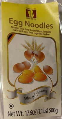 Egg Noodles From Pure Durum Wheat Semolina With Fresh Eggs From Cage-Free Chicken, Chicken