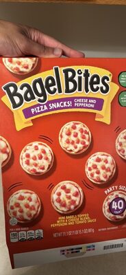 Cheese & Pepperoni Mini Bagels Pizza Snack, Cheese; Pepperoni
