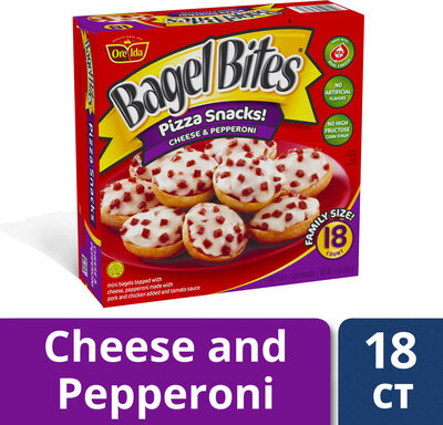 Cheese & Pepperoni Mini Bagels Pizza Snacks, Cheese & Pepperoni