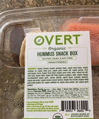 Hummus Organic Snack Box, Hummus
