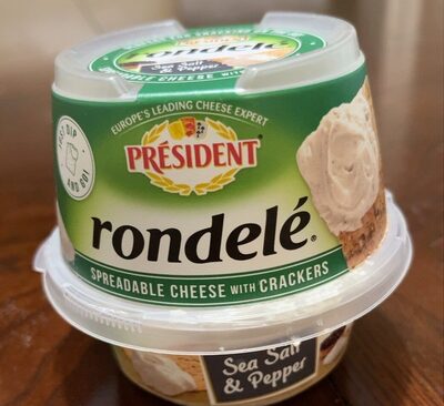 Sea Salt & Pepper Spreadable Cheese With Crackers, Sea Salt & Pepper