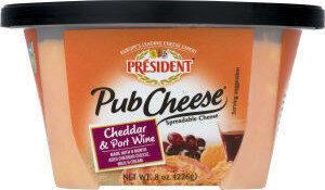 Cheddar & Port Wine Spreadable Cheese, Cheddar; Port Wine
