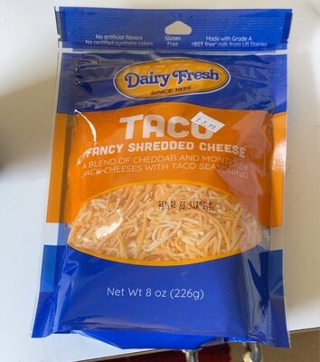 Taco A Blend Of Cheddar And Monterey Jack Cheeses With Taco Seasoning Fancy Shredded Cheese, Taco