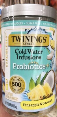 Probiotic + Pineapple & Coconut Cold Water Infusions, Pineapple; Coconut