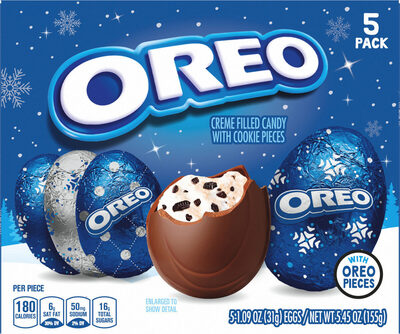 Creme Filled Candy Eggs With Cookie Pieces, Creme Filled