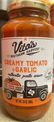 Creamy Tomato & Garlic Authentic Pasta Sauce, Creamy Tomato & Garlic