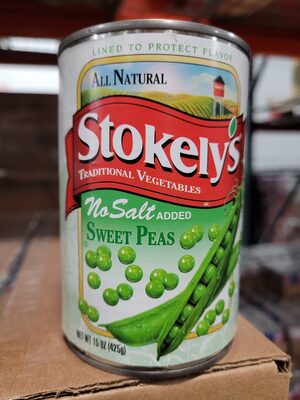 Stokely's No Salt Added Sweet Peas - 15oz can
