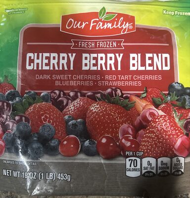 Cherry Berry Blend Fresh Frozen Dark Sweet Cherries, Red Tart Cherries, Blueberries, Strawberries, Cherry Berry Blend