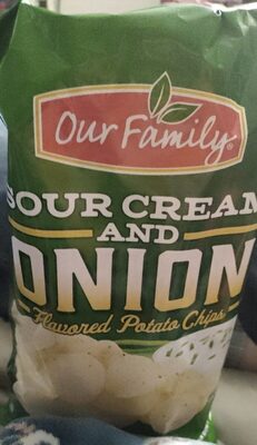 Sour Cream And Onion Flavored Potato Chips, Sour Cream And Onion