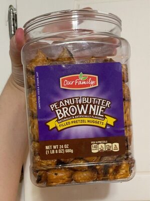 Peanut Butter Brownie Flavored Filled Pretzel Nuggets, Peanut Butter Brownie
