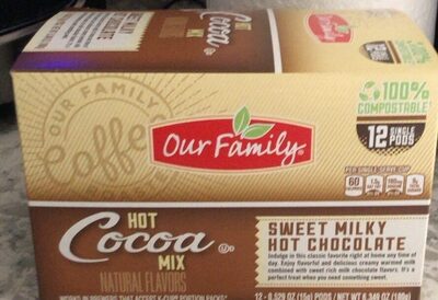 Sweet Milky Hot Chocolate Hot Cocoa Mix Single Pods, Sweet Milky Hot Chocolate