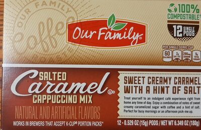 Salted Caramel Cappuccino Mix Single Pods, Salted Caramel