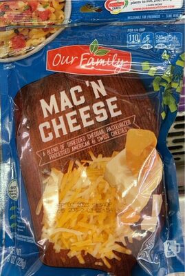 Mac & Cheese A Blend Of Cheddar And Pasteurized Process Shredded Cheese, Mac & Cheese