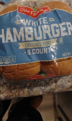 White Hamburger Enriched Buns, White