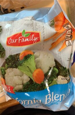 Steamable California Blend Broccoli Cuts, Cauliflower Florets And Sliced Carrots, California Blend