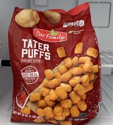 Seasoned Tater Puffs Shredded Potatoes, Seasoned