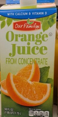 Orange With Calcium & Vitamin D Juice From Concentrate, Orange