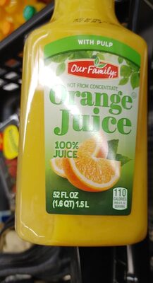 Orange With Pulp 100% Juice, Orange