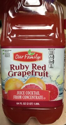 Ruby Red Grapefruit Juice Cocktail From Concentrate, Ruby Red Grapefruit
