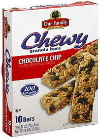 Chocolate Chip Chewy Granola Bars, Chocolate Chip