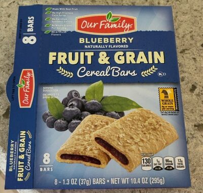 Blueberry Fruit & Grain Cereal Bars, Blueberry