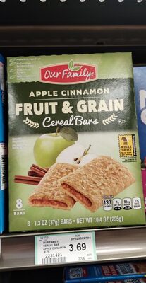 Apple Cinnamon Fruit & Grain Cereal Bars, Apple Cinnamon