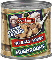 No Salt Added Mushrooms Pieces & Stems