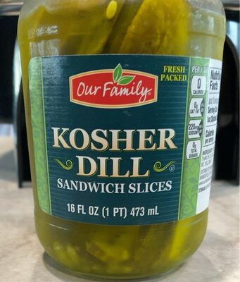 Kosher Dill Sandwich Slices, Kosher Dill